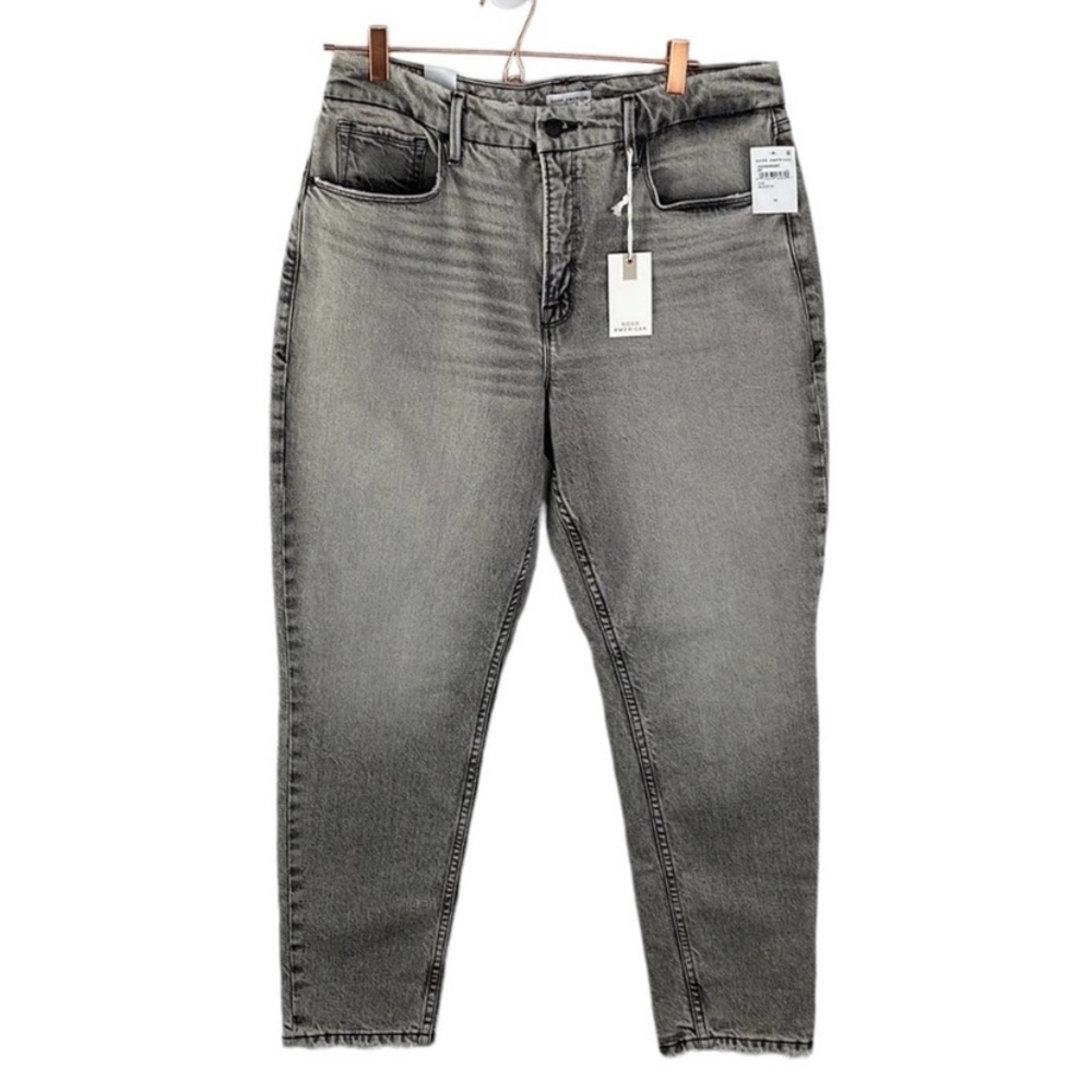 GOOD AMERICAN  Good Girlfriend High. Black, gray. Size 12/31. Inseam 29”